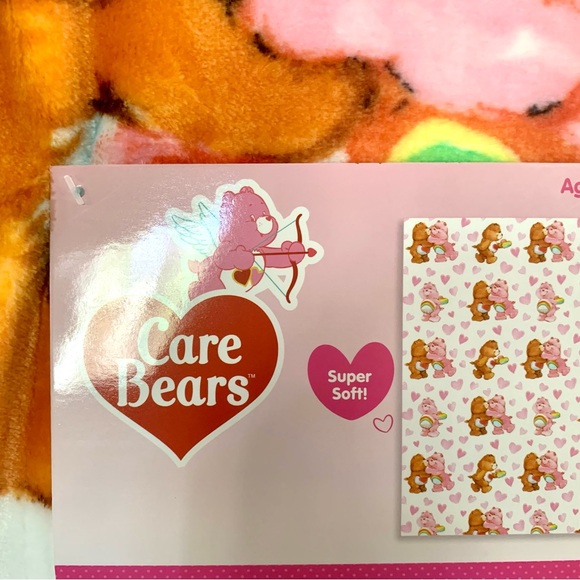 New Care Bears Plush Soft Throw 50" x 70" - Picture 2 of 2